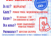 Plakat biało-niebieski z czerwonymi literami - powiększ