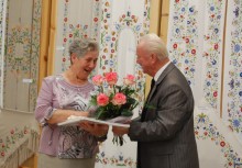 [fot. Natalia Piotrzkowska]
Otwarcie pokonkursowej wystawy haftu kaszubskiego w Linii - powiększ