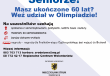 Baner  IV Pomorskiej Olimpiady Wiedzy Obywatelskiej „Senior Obywatel”