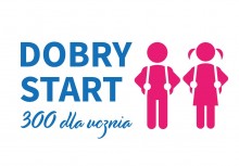 Logo Programu Dobry start - 300 dla ucznia - infografiki dzieci - powiększ
