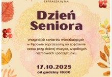 Plakat z napisem napisem Dzień Seniora.