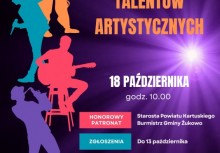 Grafik z napisem Powiatowy Przegląd Talentów Artystycznych
