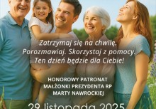 Plakat ze szczęśliwą rodziną 