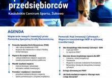 Na zdjęciu ulotka dotycząca spotkania przedsiębiorców. - powiększ