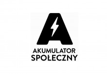 logo projektu akumulator społeczny, duża litera A, napis akumulator społeczny - powiększ