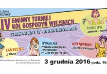 [Plakat w formacie jpg.] Plakat informujący o Turnieju Kół Gospodyń Wiejskich - powiększ