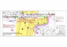 Mapa z tymczasową organizacją ruchu - powiększ