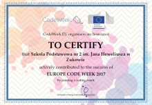 [fot. nadesłane] Code Week za nami. Tydzień Kodowania w SP nr 2 w Żukowie - powiększ