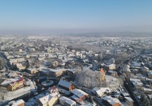 Żukowo zimą, widok z góry - powiększ