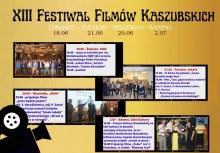 XIII Festiwal Filmów Kaszubskich , plakat wydarzenia ze zdjęciami ze spotkań - powiększ