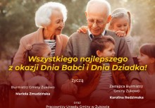 Grafika z życzeniami z okazji Dnia Babci i Dnia Dziadka - powiększ