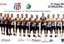Plakat dotyczący meczu piłki ręcznej - powiększ