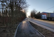 Jezdnia i budowa ścieżki rowerowej w Pępowie - powiększ