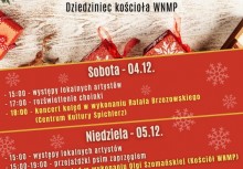 Plakat przedstawiający plan Jarmarku Bożonarodzeniowego w Żukowie - powiększ