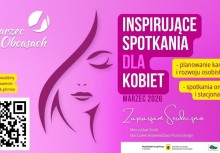 Plakat z grafiką kobiety w kolorach różu  - powiększ