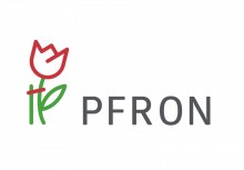 Logo PFRON w postaci kwiata i napis: PFRON