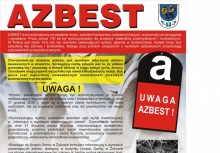 (Plakat w formacie jpg.) Plakat zawierający informacje o azbeście - powiększ