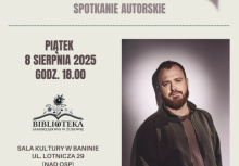 Plakat ze zdjęciem mężczyzny - Wojciech Chmielarz