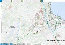 Mapa, na której między innymi gmina Żukowo. fot. https://sip.gison.pl/zukowo - powiększ