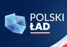 Na grafice kształt Polski oraz napis 'Polski Ład'