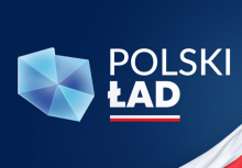 Na grafice kształt Polski oraz napis 'Polski Ład' - powiększ