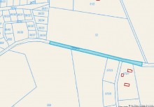 Mapa części miejscowości Skrzeszewo z zaznaczonym fragmentem ul. Dworskiej. - powiększ