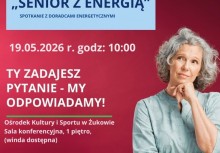 Plakat informacyjny 'Senior z energią'. - powiększ