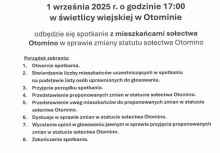 Informacja o Konsultacji statusu sołectwa Otomino. - powiększ