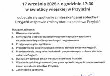 Informacja o Konsultacji statusu sołectwa Przyjaźń. - powiększ