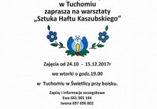 [plakat format jpg.] Warsztaty „Sztuka Haftu Kaszubskiego” - powiększ