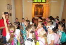 [fot. Józef Belgrau, SP Borkowo] Borkowscy uczniowie w Duchowej Stolicy Kaszub - powiększ