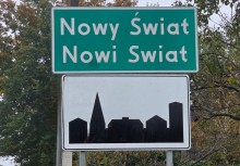 Tablica z napisem 'Nowy Świat'