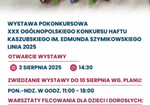 Zaproszenie na Wystawę Haftu Kaszubskiego. - powiększ