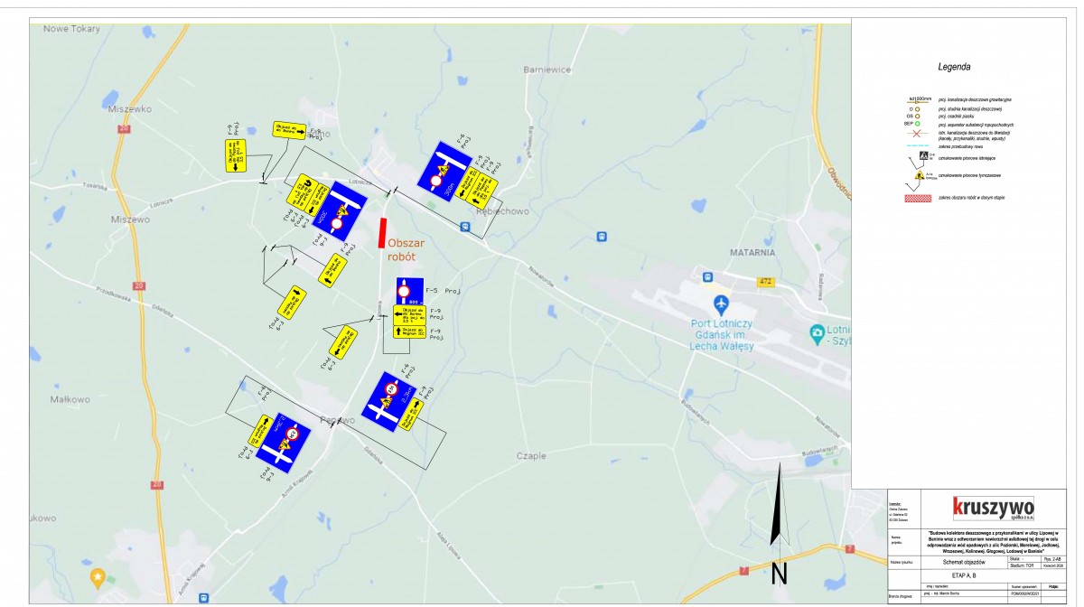 Zmiany w organizacji ruchu i komunikacji zbiorowej w związku z budową kolektora na ul. Lipowej w Baninie